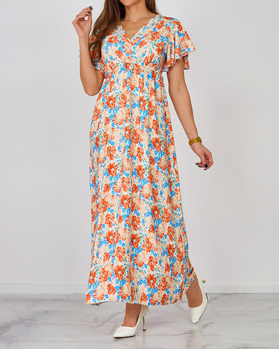 Royalfashion Damen Midikleid mit Blumenmuster
