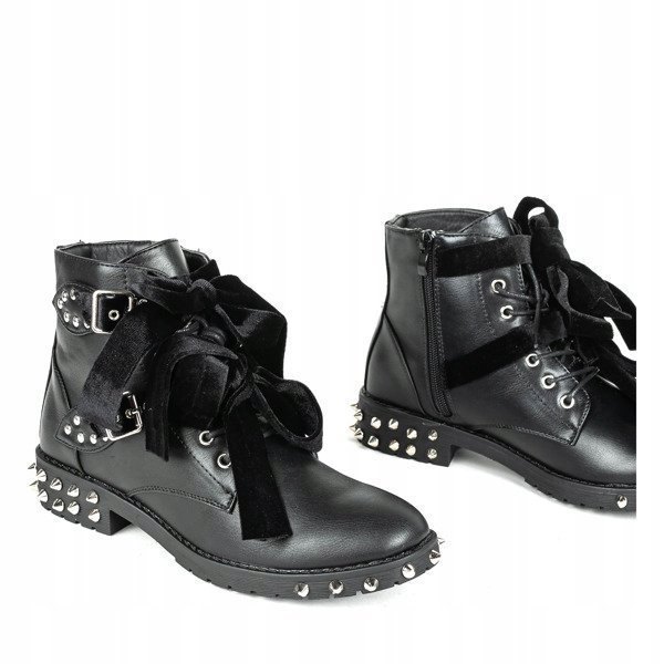 Black boots with Jega decorations - Footwear