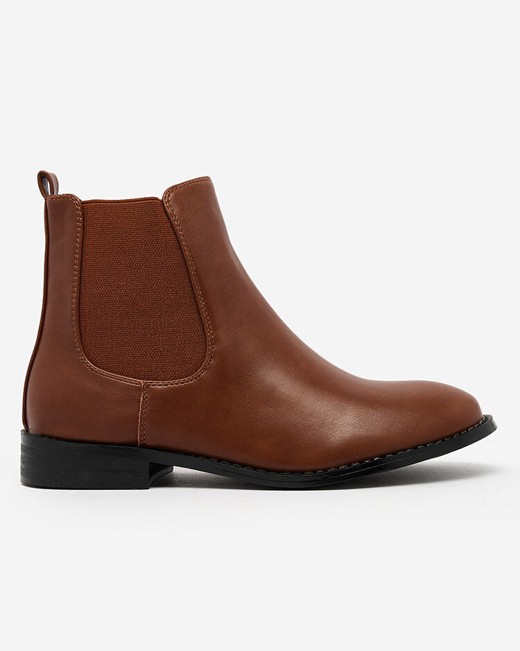 Royalfashion Schwarze Damenstiefel a'la sztyblety mit Verzierungen Ederte