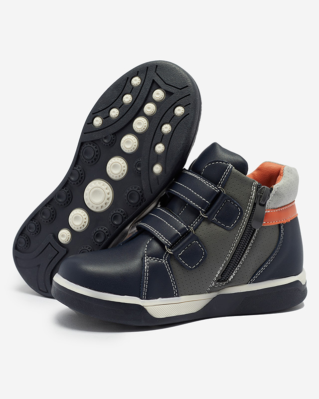 Marineblaue hohe Kindersportschuhe Bercam - Footwear