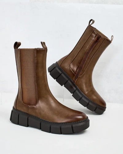 Royalfashion Damen Plateaustiefel Couell