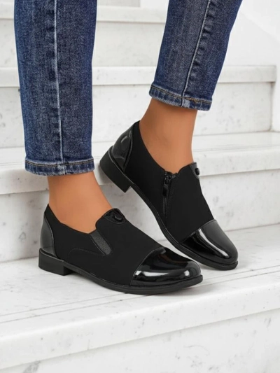 Aurelia Nero – elegante Royalfashion Damen Halbschuhe aus mattem Leder