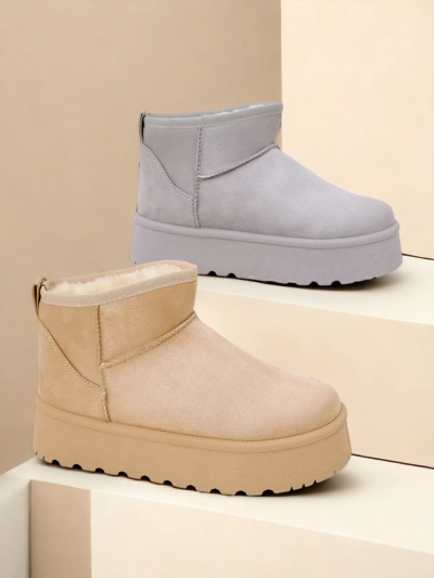 Royalfashion Kurze Damen Schneestiefel a'la Fofio