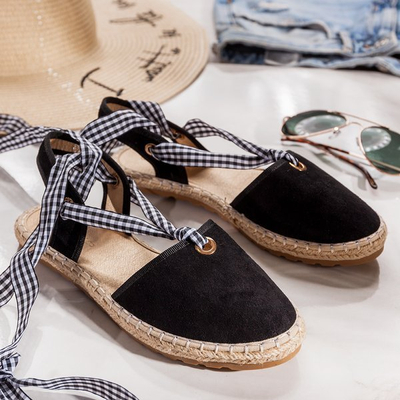 Schwarze Espadrilles mit offenem Absatz Papavero - Footwear