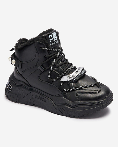 Schwarze Sneaker mit Pommie-Isolierung - Schuhe