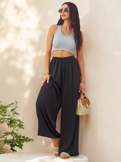 Royalfashion Damen Viskose-Hose mit geradem Bein