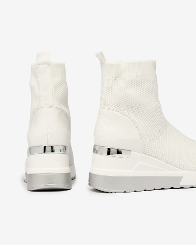 Royalfashion Weiße Stiefel auf Anker a'la Socke Carneni