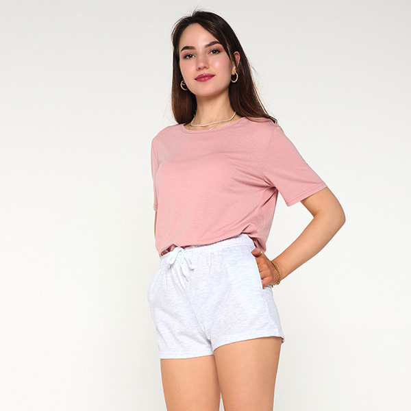 Hellgraue Sportshorts für Damen - Bekleidung