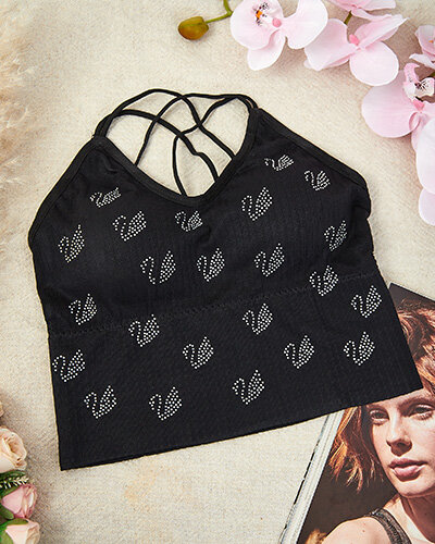 Royalfashion Damen Sport-BH mit Zirkonen