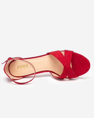Rote Damensandalen auf der Post Nenki - Schuhe