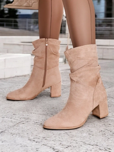 Royalfashion Eco-Suede Damen-Stiefeletten mit Blockabsatz Korride