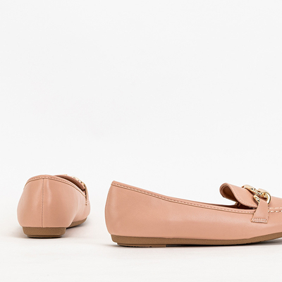 Rosa Damen-Öko-Leder-Loafer Zolli-Schuhe