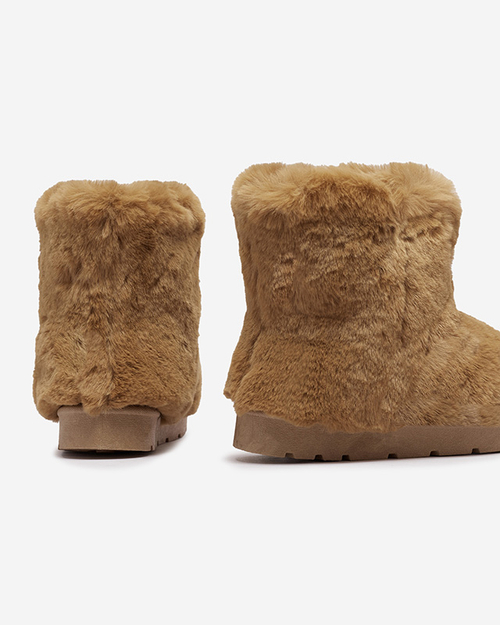 Жіночі хутряні черевики коричневого кольору Ottola