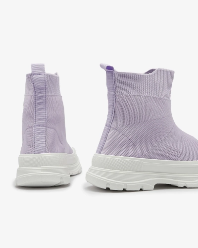 Lila Damen Slip-on hohe Sportschuhe a'la Turnschuhe Vertiks - Schuhe