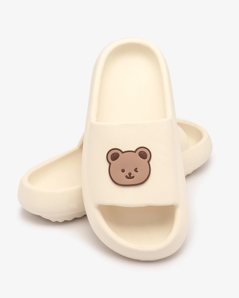 Royalfashion Creme Damen Flip-Flops aus Gummi Mabyn