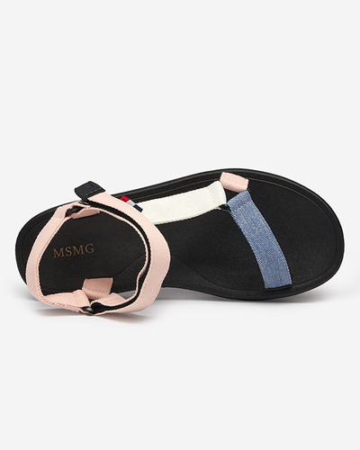 Damen-Sandalen aus Stoff in Rosa Ojo- Footwear