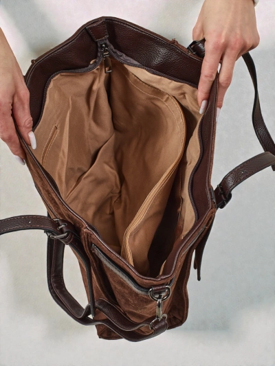 Damen Shopper Handtasche Daville aus Öko-Wildleder