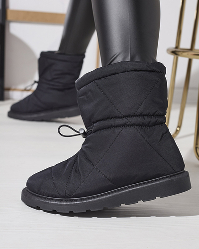 Schwarze Damen Isolierte Stiefel a'la Schneestiefel Kaliolen - Footwear