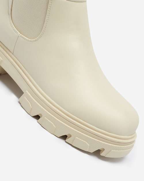 Кремові жіночі черевики до середини ікри Vebissa- Footwear