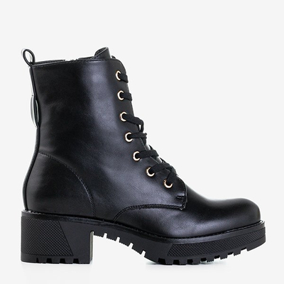 Schwarze Öko-Lederarbeiterinnen Minna - Footwear