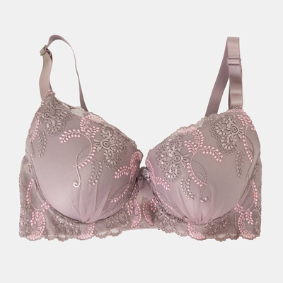 Lila wattierter BH mit Spitze - Unterwäsche