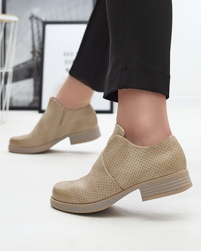 Beige Halbschuhe aus Öko-Leder Ilioppa- Footwear