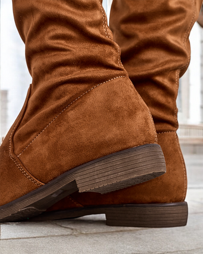 Royalfashion Damen Overknee-Slip-On-Stiefel Lianas