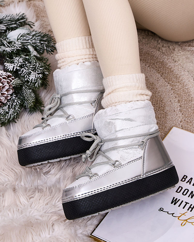 Royalfashion Damen-Schneestiefel zum Schnüren Yevnoie