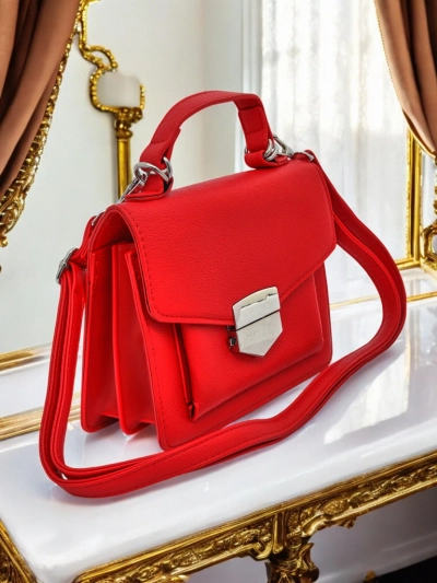 Royalfashion Damen Umschlag-Handtasche mit Henkel Amalthea Avorio