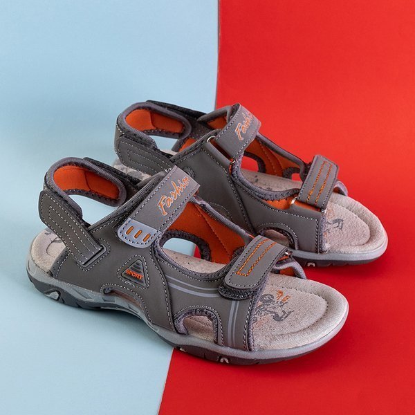 Graue Monekin-Klettsandalen für Jungen - Schuhe