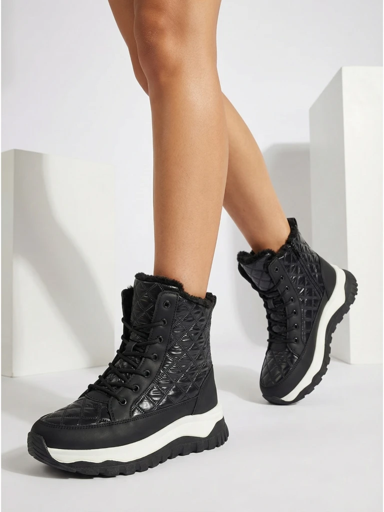 Gesteppte Damenstiefel im Schneestiefel-Stil Rimea