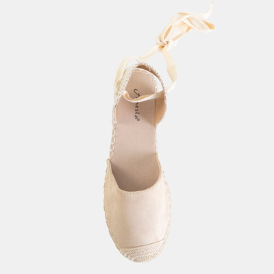 Gebundene Espadrilles beige Edola - Schuhe