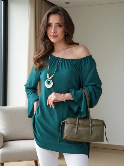 Royalfashion Damenbluse a'la Spanisch mit Rüschen