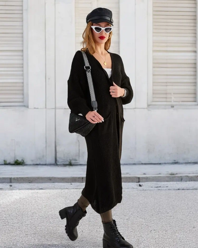 Жіночий в'язаний светр-покривало Royalfashion