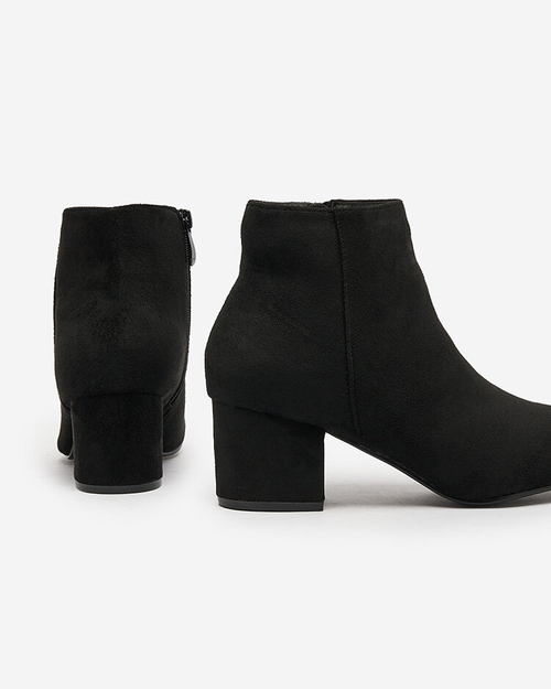 Royalfashion Чорні жіночі черевики на низькій шпильці Referra