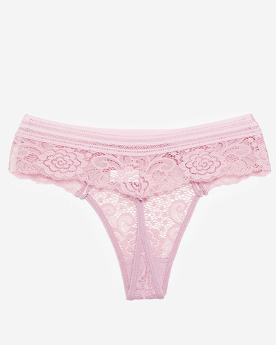Pinker Tanga-Höschen für Damen aus Spitze - Unterwäsche