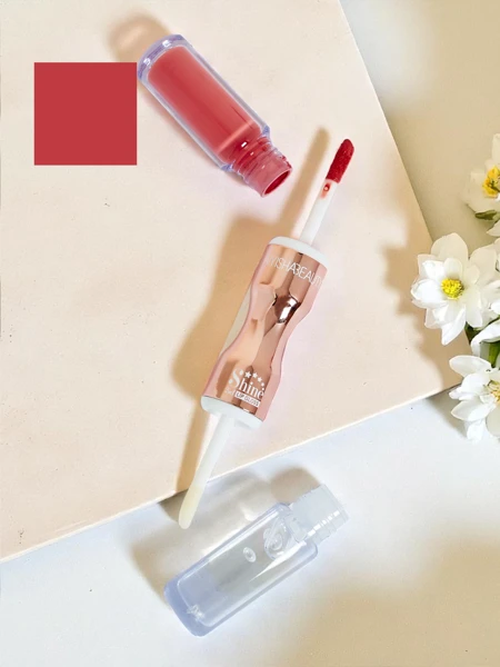 2-in-1 Lippenstift und transparenter Lipgloss Klassisches Rosenholz
