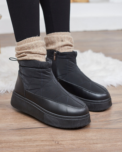 Royalfashion Damen Schneestiefel in schwarzer Farbe Fopinia