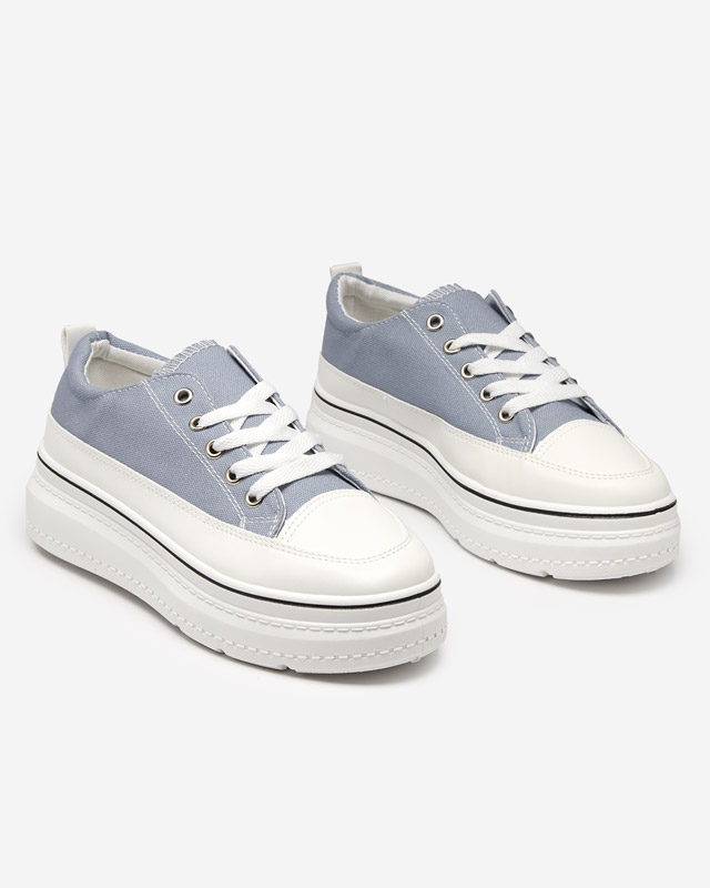 OUTLET Blaue und graue Damen-Sneakers auf der Veritar-Plattform - Schuhe