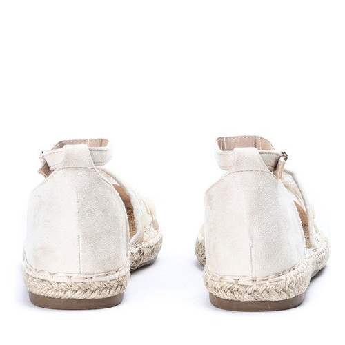 Бежеві еспадрилі з мереживною вишивкою Еліза - Взуття 1