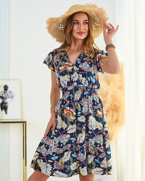 Жіноча квіткова міні-сукня Royalfashion