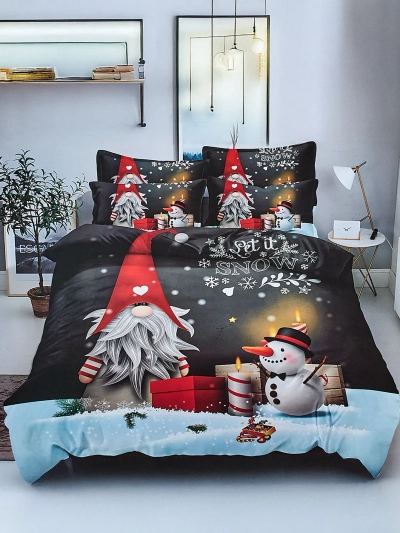 Royalfashion Weihnachtsbettwäsche 200x220 Set 4 TEILIG