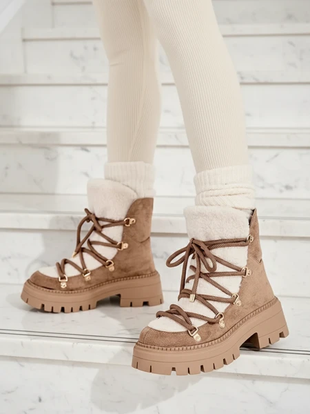 Royalfashion Lozin Damen-Schneestiefel zum Schnüren