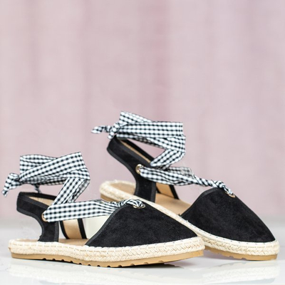 Schwarze Espadrilles mit offenem Absatz Papavero - Footwear