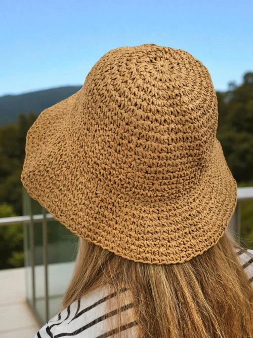 Royalfashion Жіночий літній капелюх панама з написом