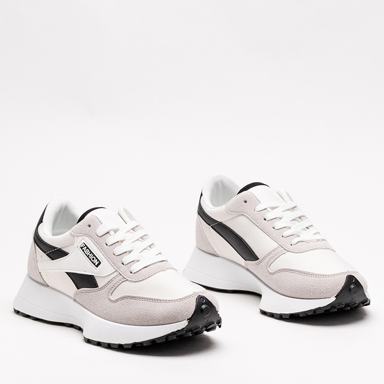 Weiße und graue Damen-Sportschuhe von Berinn - Schuhe