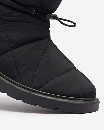 Schwarze Damen Isolierte Stiefel a'la Schneestiefel Kaliolen - Footwear