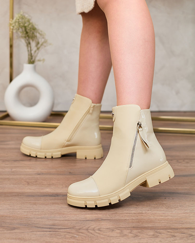 Royalfashion Beige matte Hedaheh Damenstiefel