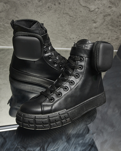 Schwarze Damen-Sportschuhe mit Etui Efiffe- Footwear
