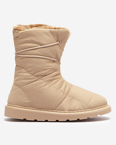 Hellbraune Damenschuhe a'la Schneestiefel Amirfu- Footwear